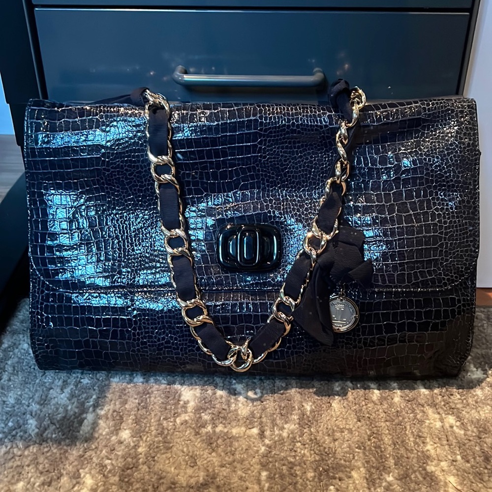 Gorgeous and Unique NWT LANVIN Lg Twin Bag - Navy Blue